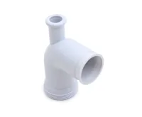Odpadní koleno závitové s přídavným vstupem - bílé (1)