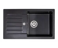 GRANISIL ARCOS 770.0 Granitový dřez s odkapem, černý (1)