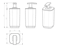 GEDY SEVENTY dávkovač mýdla na postavení, černá mat (2)