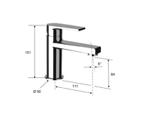 SAPHO KAI stojánková umyvadlová baterie, chrom (7)