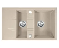 NOVASERVIS Granitový dřez s vaničkou a odkapem,s přepadem z dřezu,písek - DRGM3/48/79SA NOVASERVIS Granitový dřez s vaničkou a odkapem,s přepadem z dřezu,písek - DRGM3/48/79SA