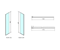 POLYSAN MODULAR SHOWER pevný panel k instalaci na stěnu modulu MS2, 1200 mm, pravý (9)