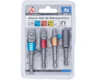 BGS Sada adaptérů pro vrtačky, barevné, vnější šestihran 6,3 mm (1/4"), 6,3 mm (1/4"), 10 mm ( (4)