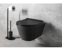 SAPHO AVVA závěsná WC mísa, Rimless, 35,5x53cm, černá mat (4)