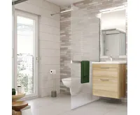 Sprchová stěna WALK IN, Novea, 100 x 200 cm, black ALU, sklo Čiré (7)