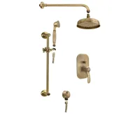 SAPHO KIRKÉ podomítkový sprchový set s pákovou baterií, 2 výstupy, bronz