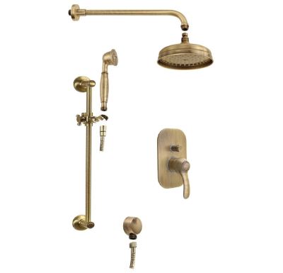 SAPHO KIRKÉ podomítkový sprchový set s pákovou baterií, 2 výstupy, bronz