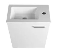 AQUALINE ZOJA skříňka s umyvadlem z litého mramoru 40x22 cm, bílá (3)