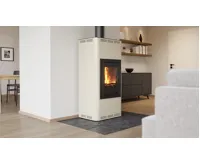 HS Flamingo Krbová kamna AQUAFLAM ® 12 s výměníkem - krémová, základní regulace (20)