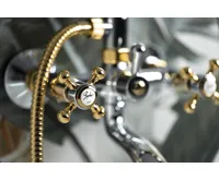 SAPHO ANTEA nástěnná vanová baterie kompletní, chrom/zlato (5)