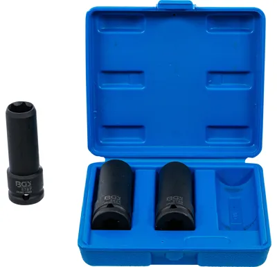 BGS Sada speciálních silových nástrčných hlavic,  12,5 mm (1/2"),  17 / 19 / 21 mm,  3dílná