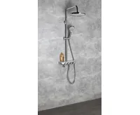 AQUALINE FARRAO sprchový sloup s baterií a napouštěním, chrom (10)