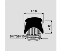 Přivzdušňovací ventil potrubí třídy Al Ventilair, DN 70/80/100, průt. vzduchu 25 l/s (1)