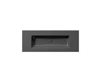 GSI PURA keramické umyvadlo Slim 122x46cm, bez otvoru, černá mat (1)