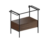 GSI NUBES/NORM konstrukce pod umyvadlo 80x50cm, černá mat/ořech (2)