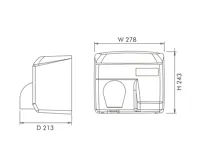 CATA kovový automatický osoušeč rukou EMPIRE ARIEL, ANTIVANDAL, nerez lesk (7)