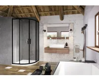 RAVAK sprchový kout čtvrtkruh BLSCP4-80 černá+Transparent RAVAK sprchový kout čtvrtkruh BLSCP4-80 černá+Transparent