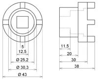 BGS Hlavice speciální pro pojistné matice Suzuki (1)