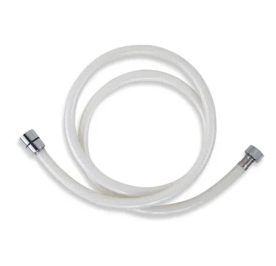 NOVASERVIS Plastová hadice 150 cm bílá-chrom - PVC/155,1