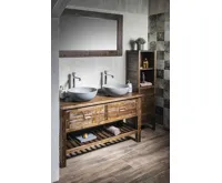 SAPHO BRAND umyvadlová skříňka 130x73x50cm, mořený smrk (15)