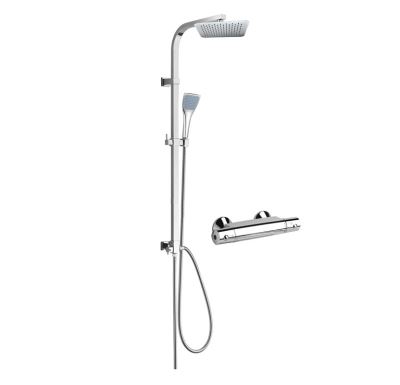 Sprchový set: termostatická baterie + sprch. soupr. , slimová talířová a ruční sprcha