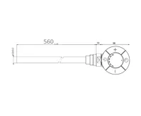 AQUALINE Topná tyč s termostatem, rovný kabel, 600 W, chrom (5)