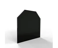 Sklo pod kamna - FLAMINGO Šestihran 1000x1000 mm, černé, fazeta / 6 mm (1)