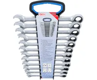 BGS Sada otevřených a očkových klíčů s ráčnou ,  12dílná - BGS 6545