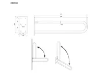 Madlo sklopné-bílé-83cm (1)