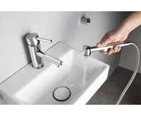 SAPHO RHAPSODY stojánková umyvadlová baterie s bidetovou sprchou, chrom (4)