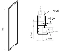 Ravak pevná stěna Supernova APSS-75 bílá+Transparent (5)