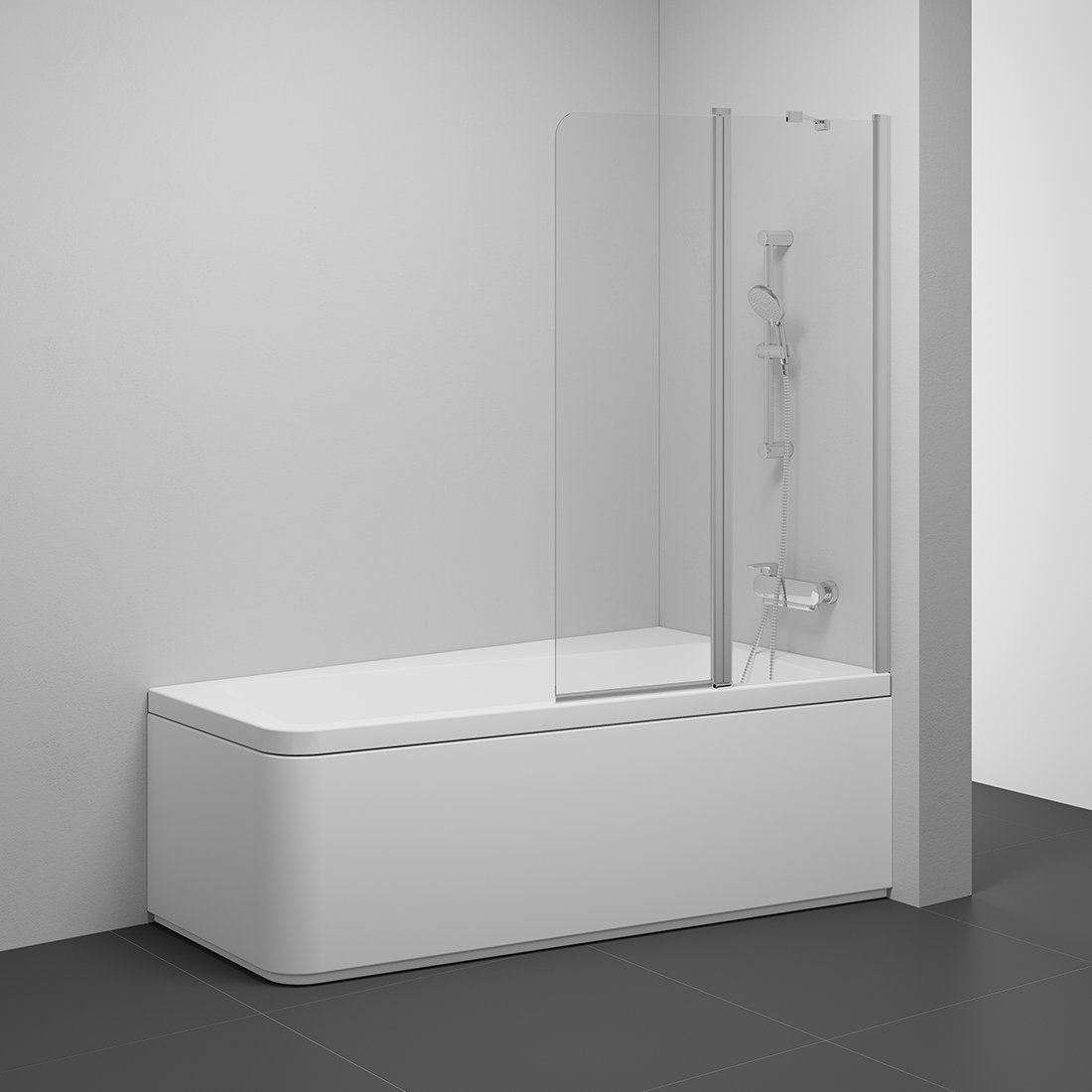 Ravak vanová zástěna 10cvs2-100 r satin+transparent
