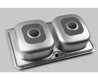 AQUALINE Nerezový vestavný dřez, dvojitý 81x18x46cm (6)