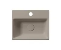 GSI NUBES keramické umývátko 40x32cm, broušená spodní hrana, tortora mat (1)