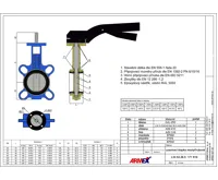 Armex Mezipřírubová uzavírací klapka DN  40 PN16 L32.5 171 616 litinový disk (1)