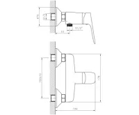 BRUCKNER SCHMITZ nástěnná sprchová baterie, chrom (2)