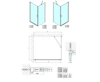 POLYSAN ZOOM BLACK boční stěna 800mm, čiré sklo (11)