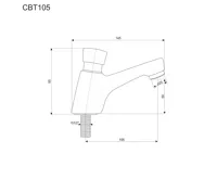 EASY Umyvadlová baterie s tlačným ventilem,  samouzavírací 1/2" (1)