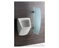 SAPHO Dělící stěna mezi urinály 40x80 cm, mléčné sklo (1)