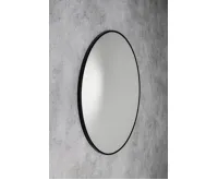 SAPHO AROWANA kulaté zrcadlo v rámu ø 70cm, černá mat (4)