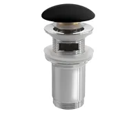 SAPHO Umyvadlová výpust 5/4“, click-clack, keramická zátka, 10-50mm, černá mat