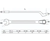 BGS Klíč očkoplochý, zalomený,  46 mm (1)