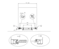 GELCO ANTIQUE sprchové dveře otočné, 800mm, pravé, ČIRÉ sklo, bronz, světlý odstín (12)