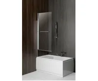 POLYSAN RIONI vanová zástěna s pneumatickým zdvihem, š. 710mm, stříbrná, čiré sklo (4)