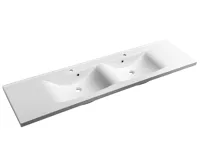 SAPHO LUCIOLA dvojumyvadlo, litý mramor, 180x48cm, bílá SAPHO LUCIOLA dvojumyvadlo, litý mramor, 180x48cm, bílá