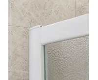 Sprchový kout, Kora, čtverec, 80 cm, bílý ALU, sklo Grape (8)