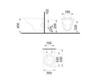 WC závěsný klozet se soft close sedátkem CSS114S (3)