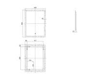 AQUALINE FAGO zrcadlo s LED osvětlením 60x80cm, dotykový senzor, stmívatelné (9)