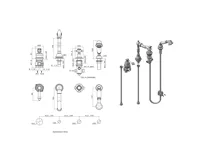 SAPHO VIENNA čtyřprvková baterie na okraj vany s retro hubicí, chrom (2)