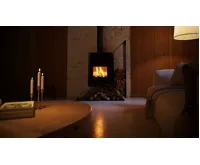 HS Flamingo Krbová kamna FLAMINGO DELUXE ® KAMPA pravá, černá (16)